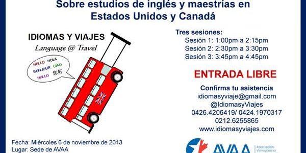 Idiomas y Viaje ofrecerá charla gratuita sobre estudios en EEUU y Canadá